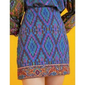 Farm Rio Tapestry Scarf Mini Skirt S